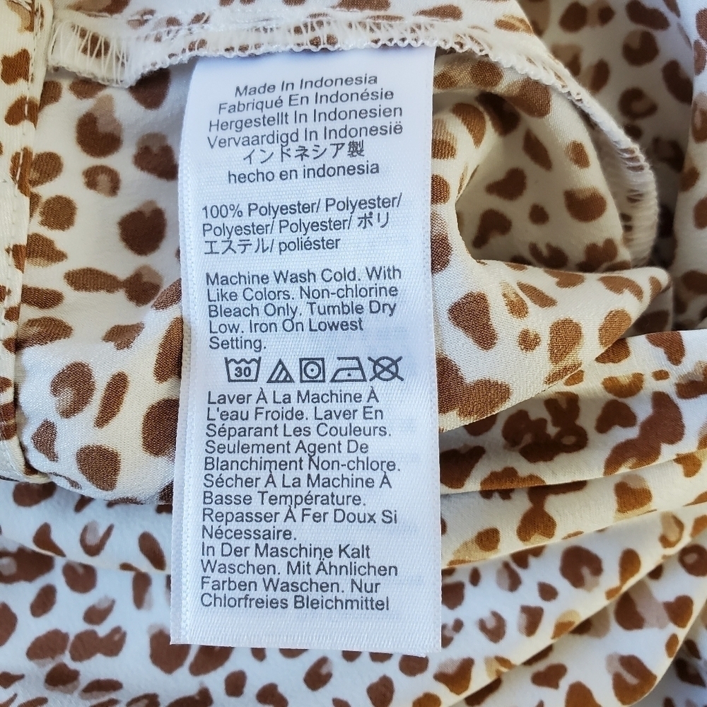 J. Crew Plus Size Satin Midi Slip Skirt 2X Animal Print Spring Stretch Waist NEW - Picture 10 of 11